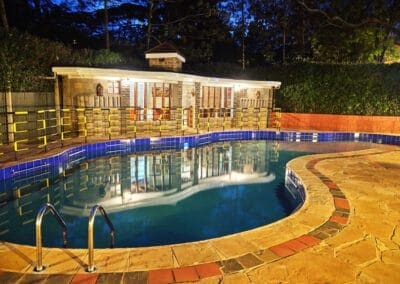 The pool at night